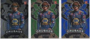 JESSE LOVE - LOTE - CRUZADA - BASE NO#, VERDE NO#, AZUL 184/199 - TARJETA DE NOVATO - Imagen 1 de 2