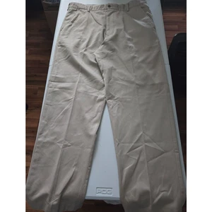 CHAPS Beige Chinos Mens 36x32 Flat Front Straight Leg - Picture 1 of 7