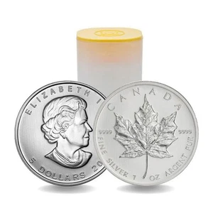 1 oz Canadian Silver Maple Leaf Coin (Random Year - Tube of 25) - Picture 1 of 3