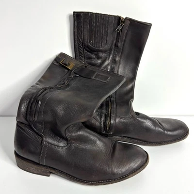 BED STU Cobbler Series Botas de Montar Altas de Cuero Hebilla con Cremallera Marrón talla 7 Foto 1 de 4