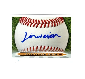 Wei-en Lin Taoyuen Taiwan autograph signature baseball card A's prospect d - Picture 1 of 2