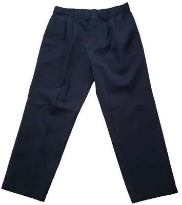 Мужские брюки George размер 34X30 черные со складками спереди - Изображение 1 из 4