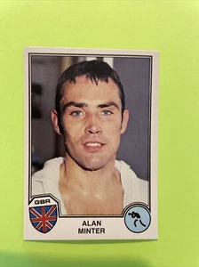 Original 1982 Image Sticker Panini Superstars Boxe Alan Minter - Foto 1 di 2