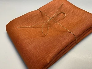 Soft Linen Fabric Material curtains dress material 140cm wide Plain BURNT ORANGE - Picture 1 of 3