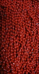 5 RED BALL-CHAIN 24" necklaces 2.4mm Brass covered color - Picture 1 of 7