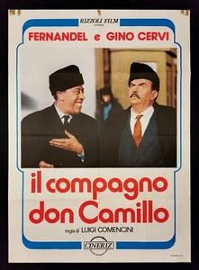 IL COMPAGNO DON CAMILLO manifesto poster Comencini Fernandel Gino Cervi E21 - Foto 1 di 2