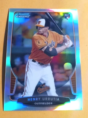 2013 Bowman Chrome Draft Baseball #8 Henry Urrutia Refractor RC - Orioles - Image 1 of 2