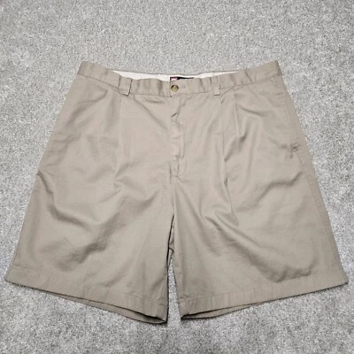 Pantalones Cortos Chaps Para Hombre 38 Beige Caqui Plisado Chino Golf Foto 1 de 4