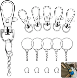 135 PCS Key Chain Hooks,Rotating Snap Hook with Key Ring, Zinc Alloy Buckle, Key - Picture 1 of 7