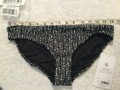 Bikini Athleta NUEVO CON ETIQUETAS S 4 6 PEQUEÑO Perlas de Arroz Negro Limpio Asiento Medio Parte Inferior 657723 Foto 1 de 4