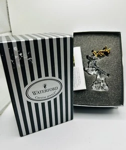 Colección de joyas de cristal Waterford reno de Navidad con caja y etiquetas - Imagen 1 de 3