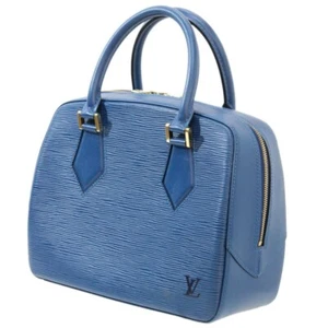 Louis Vuitton Epi Sablons Toledo Blue Handbag Square Bag Leather LV M52045 A - Picture 1 of 24