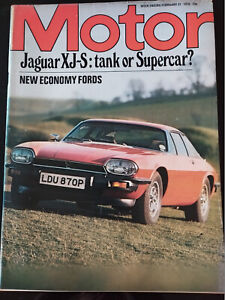 MOTOR Magazine 21/02/1976; Jaguar Xj-S/ Toyota Celica ST/ Ford Go Sonic for Econ