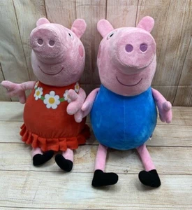 Peppa Pig and Brother George 26in Large Plush Bundle - Picture 1 of 15