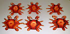 Lot de 7 porte-bague fantaisie crabe en bois crabe