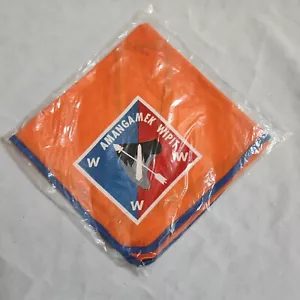 Ordine della Freccia Amangamek Wipit Lodge Fazzoletto da Collo Arancione BSA Boy Scouts Vintage - Foto 1 di 4