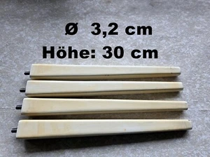 4 Holz Beine Möbelbeine Bettfüße Möbelfüße Tischbeine Holzfüße Höhe 30 cm - Bild 1 von 4