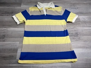 Vintage 80s Levis Polo Retro Shirt Striped Color Block Paper Thin Sz M USA Made - Picture 1 of 10