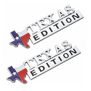 2X 3D Car Truck Emblem Badge Sticker Decal For Chevy TEXAS Edition GMC Universal - Picture 1 of 4
