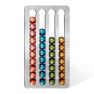 Adhäsiver Nespresso Kapselhalter aus Edelstahl für 40 Stück 40.6cm L x 21.8cm... - Bild 1 von 7
