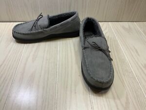 Unbranded Moccasin Slippers, Men's Size 12 M, Gray NEW MSRP $28.98