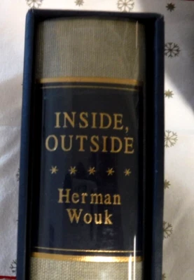 Vtg 1985 Signed Ltd. ed. INSIDE, OUTSIDE by HERMAN WOUK WWII historical novelist - Image 1 of 4