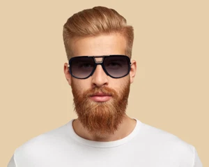 Occhiali da sole da uomo classici Gazelle hip hop top piatto Cholo Swag quadrati oro metallo - Foto 1 di 24