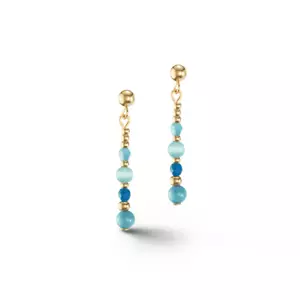 Princess Spheres Turquoise Earrings 4350/21-0600 - Picture 1 of 3