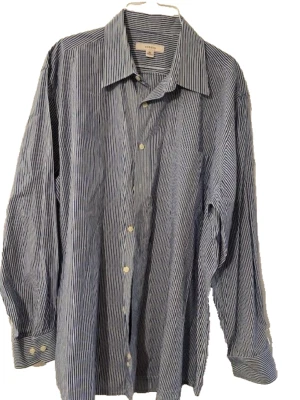 Camisa de vestir Merona azul calce clásico abotonada para hombre manga larga talla XL Foto 1 de 3