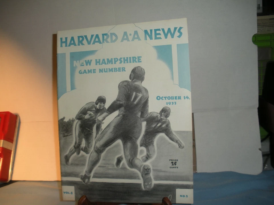 Harvard A A News October 14, 1933 Harvard New Hampshire Game Football - Image 1 of 4