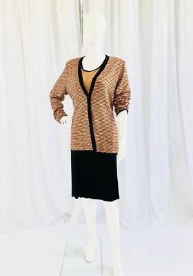 Exclusivamente Misook 3 Piezas Falda Traje Talla Mediana Grande Acrílico Elastizado Tejido Foto 1 de 4