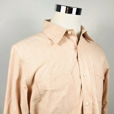 Jack Spade Mens Large Casual Button Front Shirt Pink 100% Cotton  - Image 1 of 4