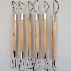 6 Pcs Clay Pottery Tool Ceramic Sculpting Tools Carving Ribbon Wire Trimming - Picture 1 of 1