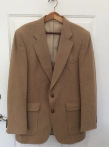 Cotsworld Collection Men's Camel Hair Sport Coat Jacket Leather Buttons Tan - Picture 1 of 11