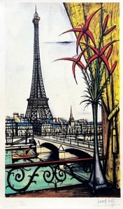 Bernard Buffet Lithographie Bescheinigt COA Sign. op A Pen (Numeriert Bleistift) - Bild 1 von 12