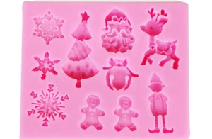 Silikon Weihnachten Kuchen Backform Schokolade Fondant Dekorieren Form UW - Bild 1 von 4