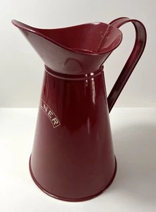 Kilner Red Enamel Jug/pitcher/Vase - Picture 1 of 6