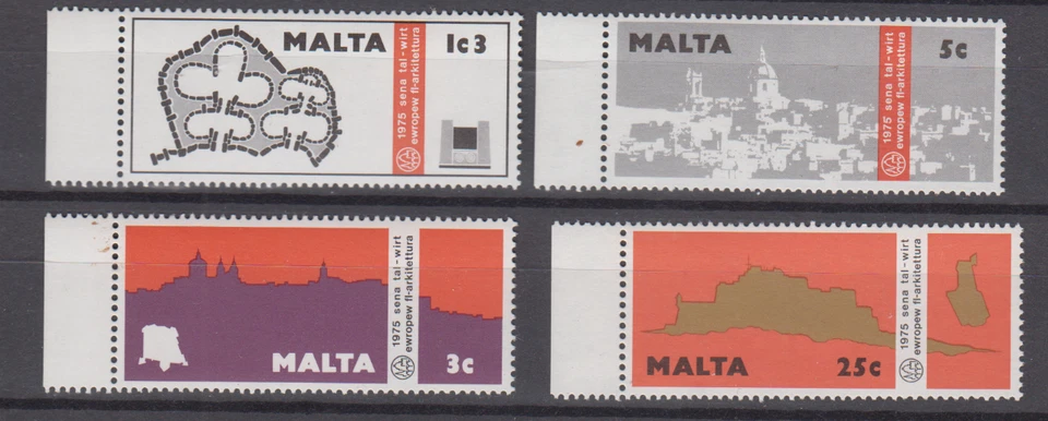 PP134 - MALTA STAMPS 1975 EURO ARCHITECTURAL HERITAGE YEAR SG 545-8 MNH - Image 1 of 1