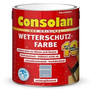 Consolan Wetterschutzfarbe Holzschutzfarbe hochelastisch SG Horizontblau 2,5L - Bild 1 von 1