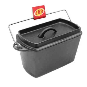 Cast Iron Bread Pot with Lid Cooking Stew Campfire Stove Dutch Oven Cookware Pan - Picture 1 of 7