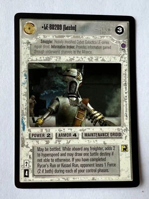 Decipher Star Wars CCG SWCCG Reflections 2 II Premium CCG BB LE-B0209 (LEEBO) - Image 1 of 2