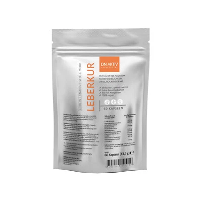 DN AKTIV VITALSTOFFE LeberKur Formel Leber Kapseln Mariendistel Silymarin Artischock Löwenzahn Cholin