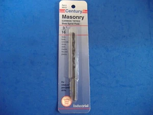 3/16" X 4" CENTURY MASONRY CARBIDE DRILL BIT #86412 - Picture 1 of 1
