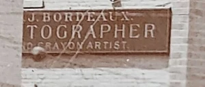J. BORDEAUX PHOTOGRAPHER CRAYON ARTIST STUDIO & SPRINGFIELD PARADE ANTIQUE PHOTO - Picture 1 of 5