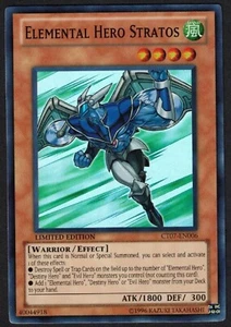 Yugioh Elemental HERO Stratos CT07-EN006 Super Rare Limited - NM - Imagen 1 de 2