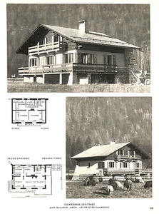 CHAMONIX ( 74 ) CHALET / ARCHITECTE JEAN BILLIOUD / ILLUSTRATION 1967 - Bild 1 von 1