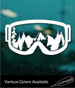 Forest Ski Goggles STICKER VINYL DECAL SKIING SNOW WINTER SNOWBOARD MOUNTAINS - Foto 1 di 4