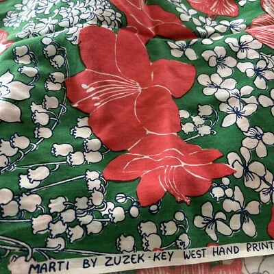 Rare Lily Pulitzer ZUZEK  Key west Hand Print Vintage Quilt Fabric Remnant Scrap - Image 1 of 4