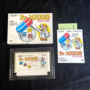 Nintendo Famicom Dr Mario Complete in Box CIB Cartridge Puzzle Game EXC - Picture 1 of 5