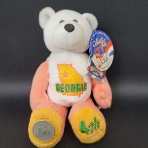 1999 Georgia US Quarter Coin Bear Limited Treasures 50 States of America 8" - Picture 1 of 3